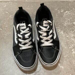 Boys leather vans sneakers
